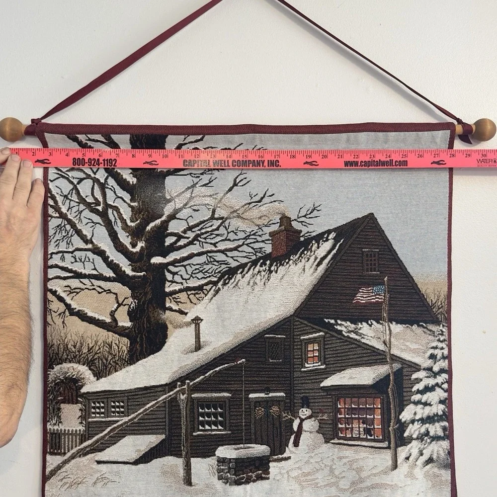 Cocoa at the Copperfields Wall Hanging Tapestry w/ Wood Rod by Charles Wysocki